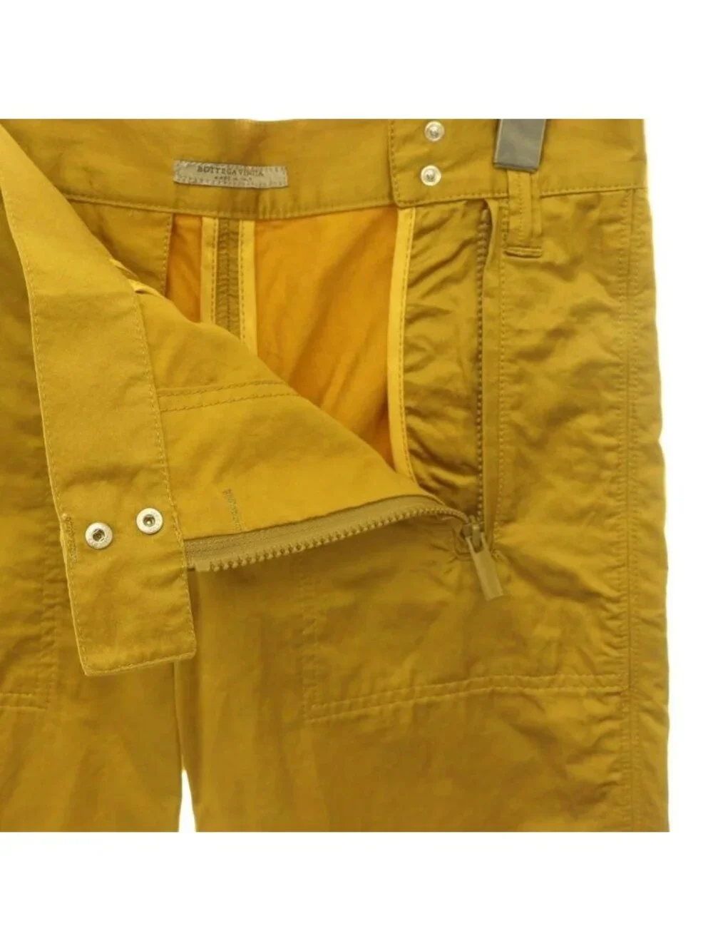 Bottega Veneta Shorts Silk Blend 38 Mustard Color HS